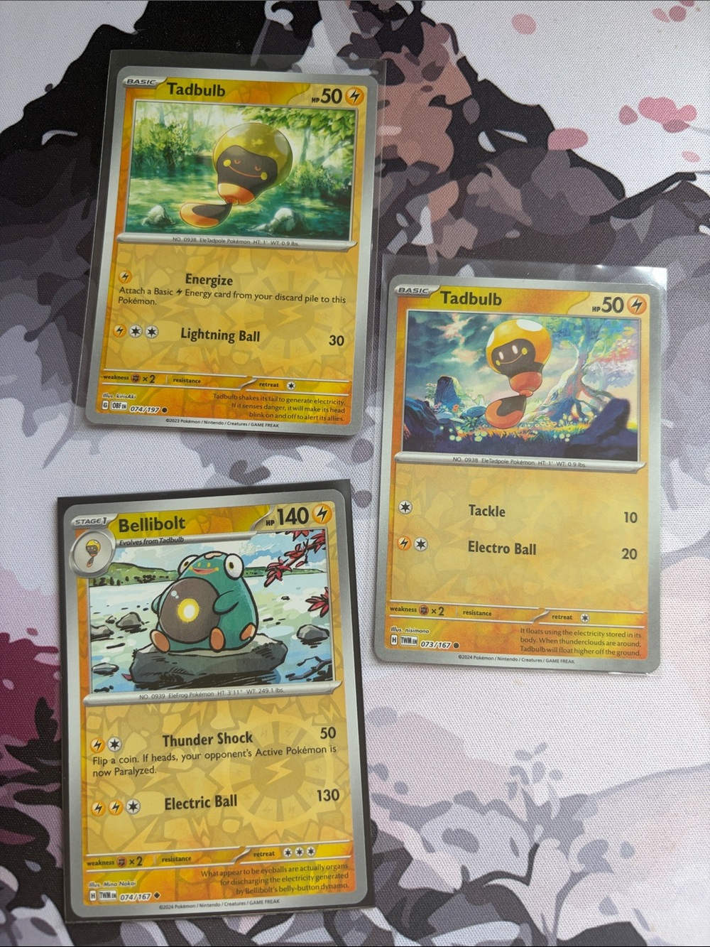 Tadbulb & Bellibolt Pokémon Evolution Card Lot ⚡ Reverse Holo | 3 Cards ✨5/$25✨